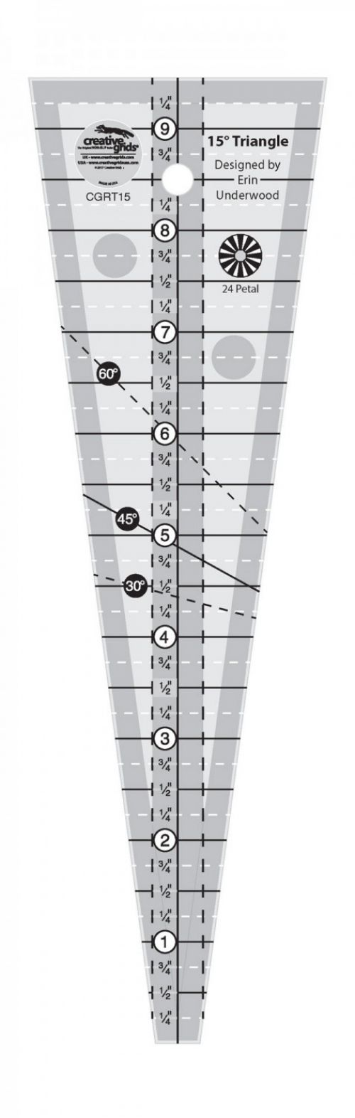 Creative 15 degree ruler